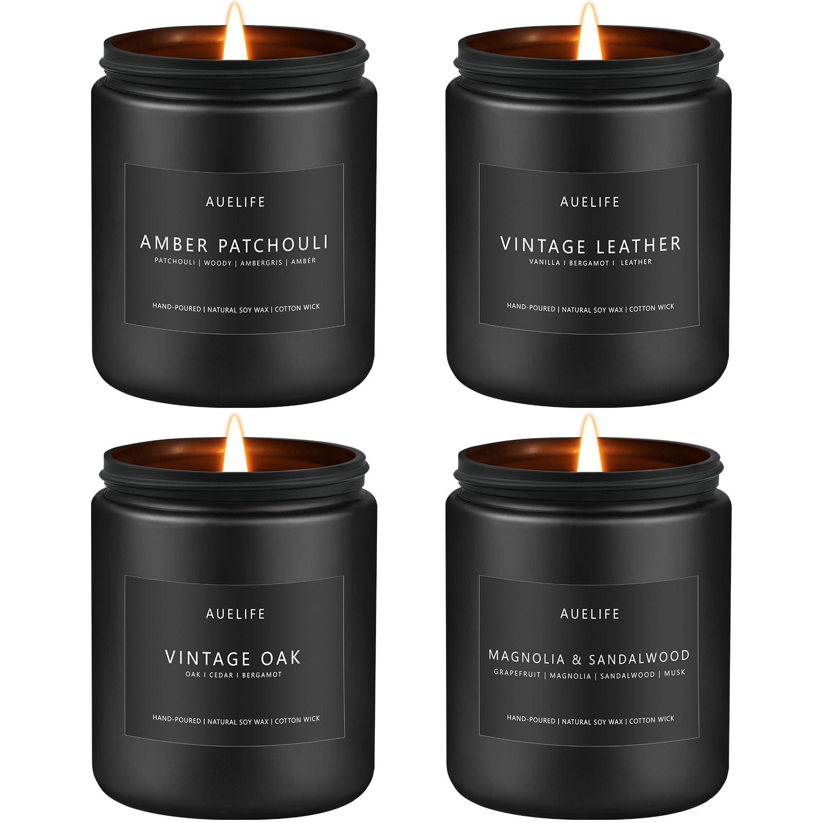 Leather-scented candle for men