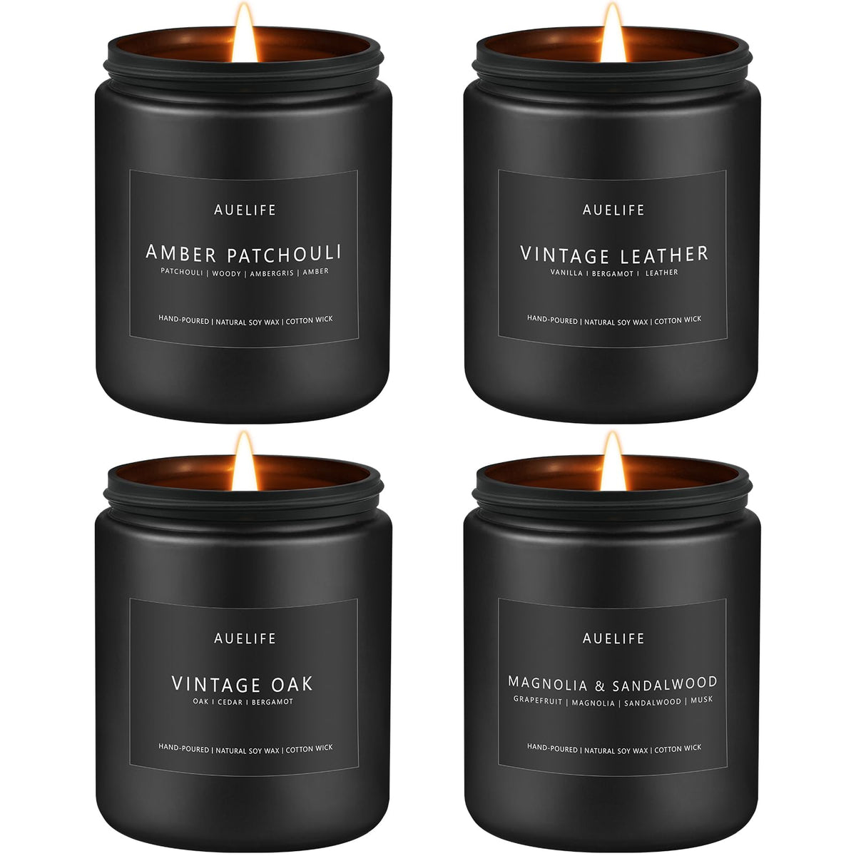 Leather-scented candle for men