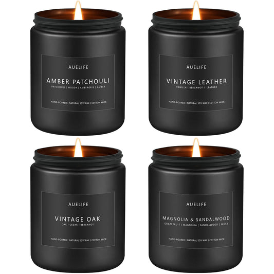 Leather-scented candle for men