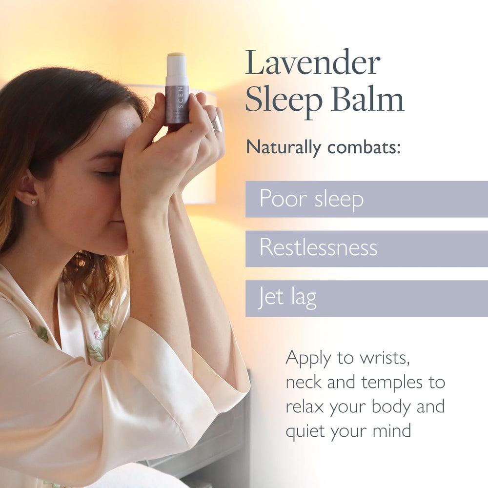 Sleep Well Balm applied to pulse points for aroma therapy