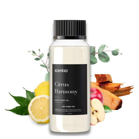 Scentia Citrus Harmony essential oil bottle 120ml with label