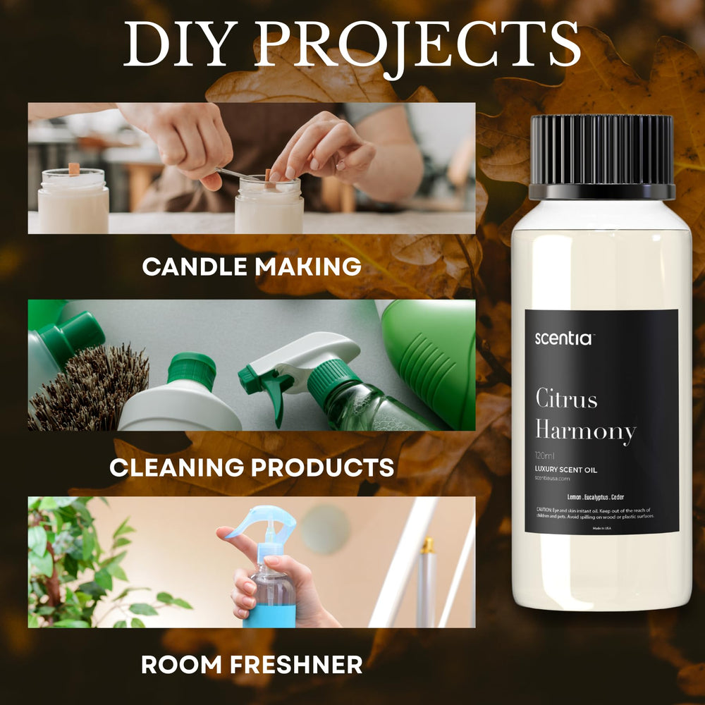 DIY candle project using Scentia Citrus Harmony essential oil