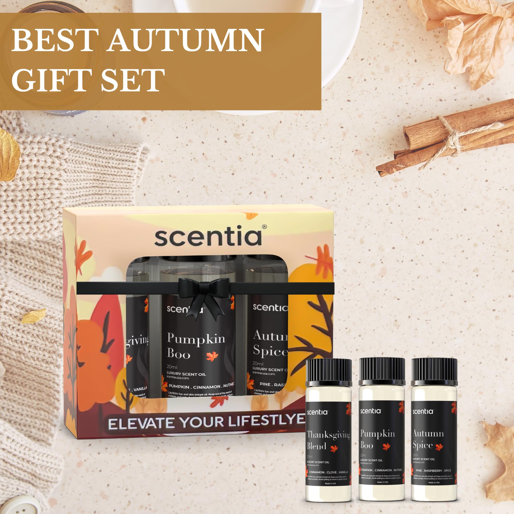 Thanksgiving Blend 20ml bottle from Scentia Fall Essential Oils Set.