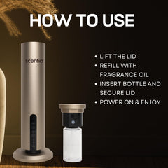 120ml fragrance oil bottle included with the diffuser