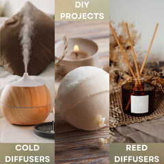 DIY holiday projects using Scentia Thanksgiving Blend in candles and soaps.