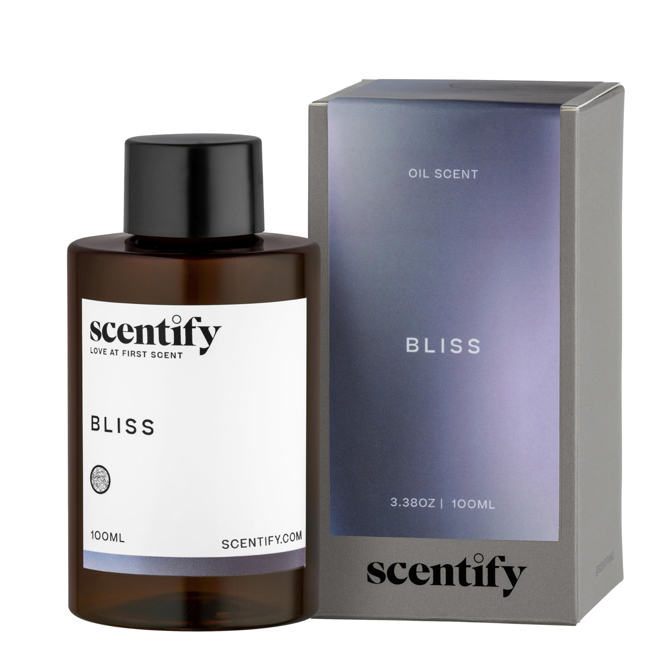 Front view of Scentify Bliss Aroma Oil Refill bottle (100ml)