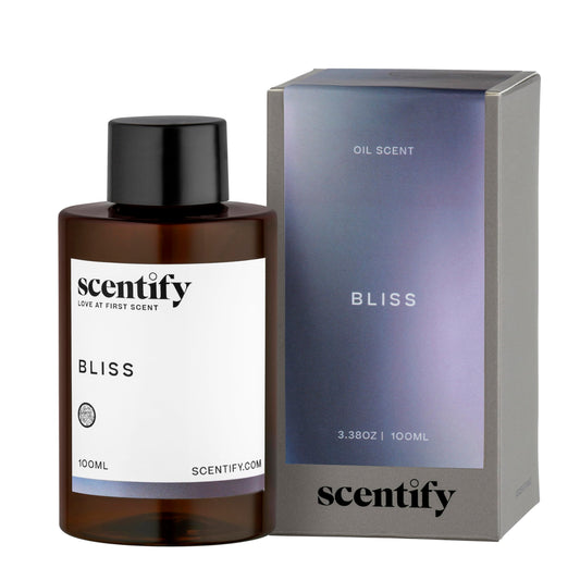 Front view of Scentify Bliss Aroma Oil Refill bottle (100ml)