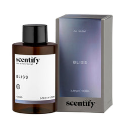 Front view of Scentify Bliss Aroma Oil Refill bottle (100ml)