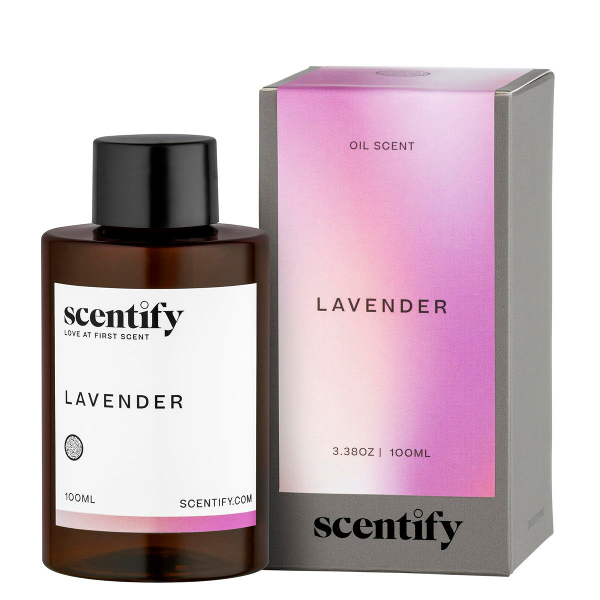 Scentify Lavender Musk diffuser oil refill bottle in amber glass