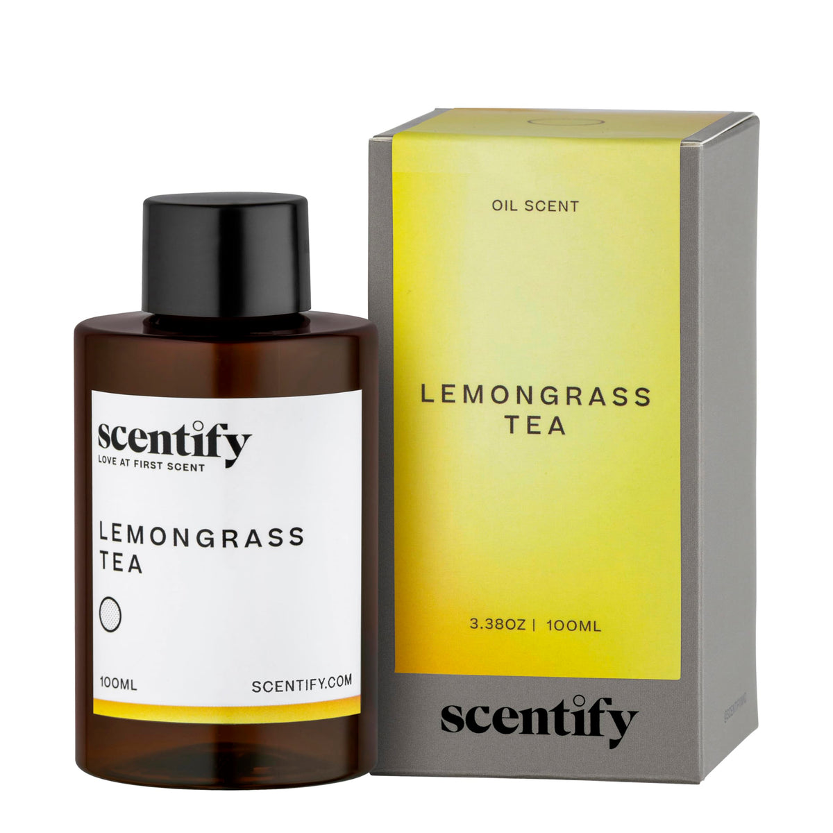 Scentify Lemongrass aroma oil refill bottle and packaging
