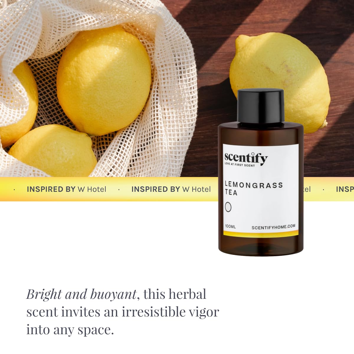 Lemongrass diffuser oil in a cozy home setting
