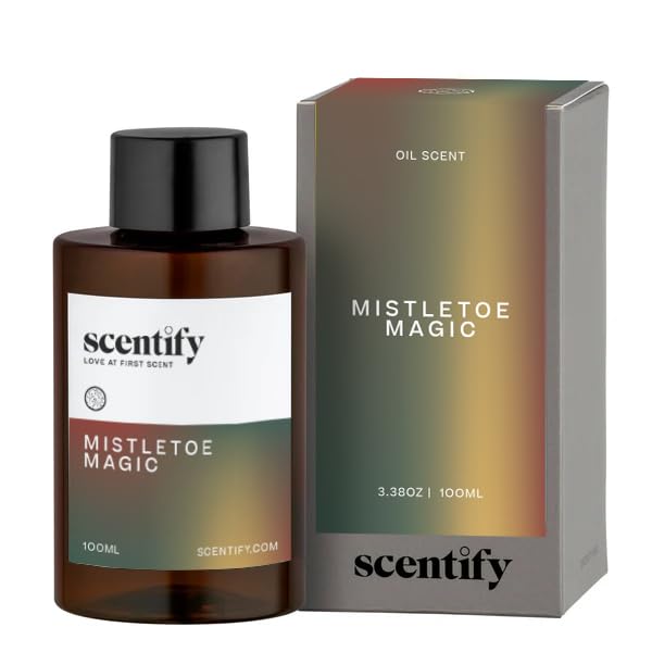 Scentify Mistletoe Magic 100ml amber glass aroma oil bottle