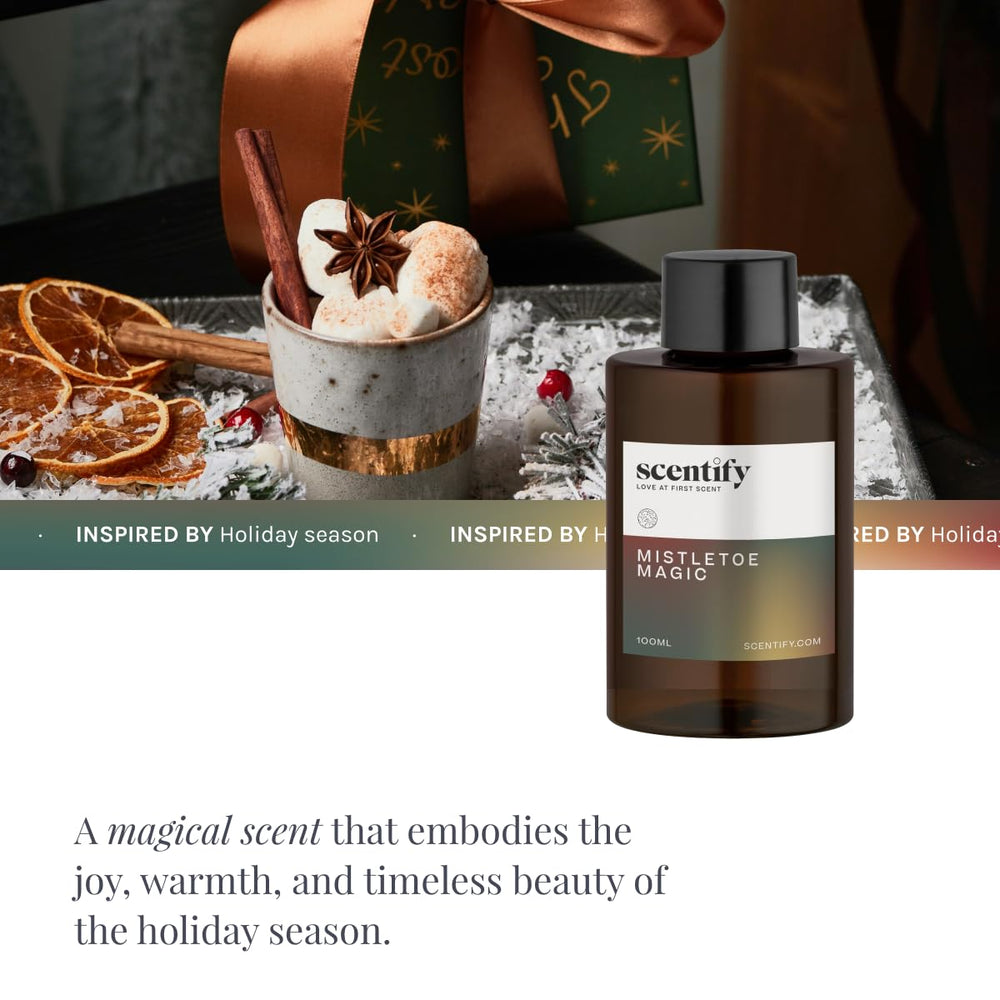 Ready-to-use diffuser oil setup featuring Mistletoe Magic