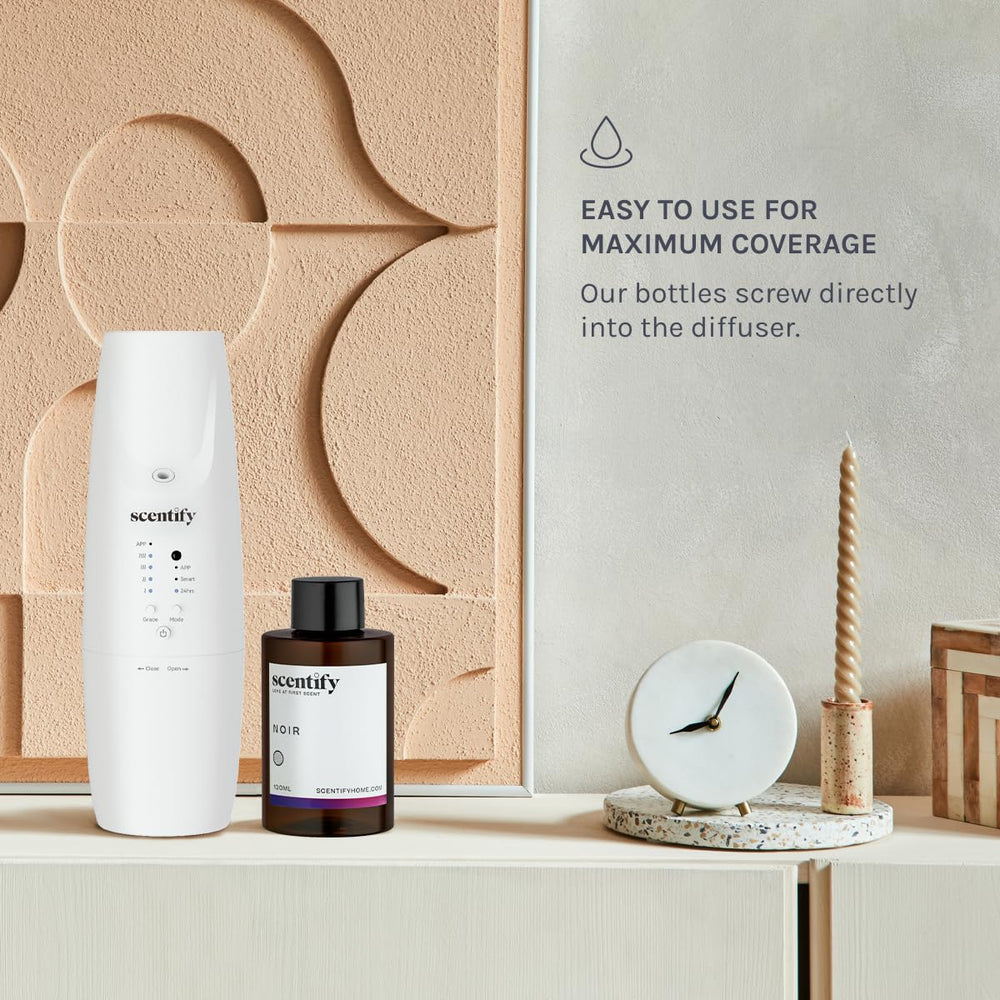 Amber bottle packaging of Scentify Noir diffuser oil