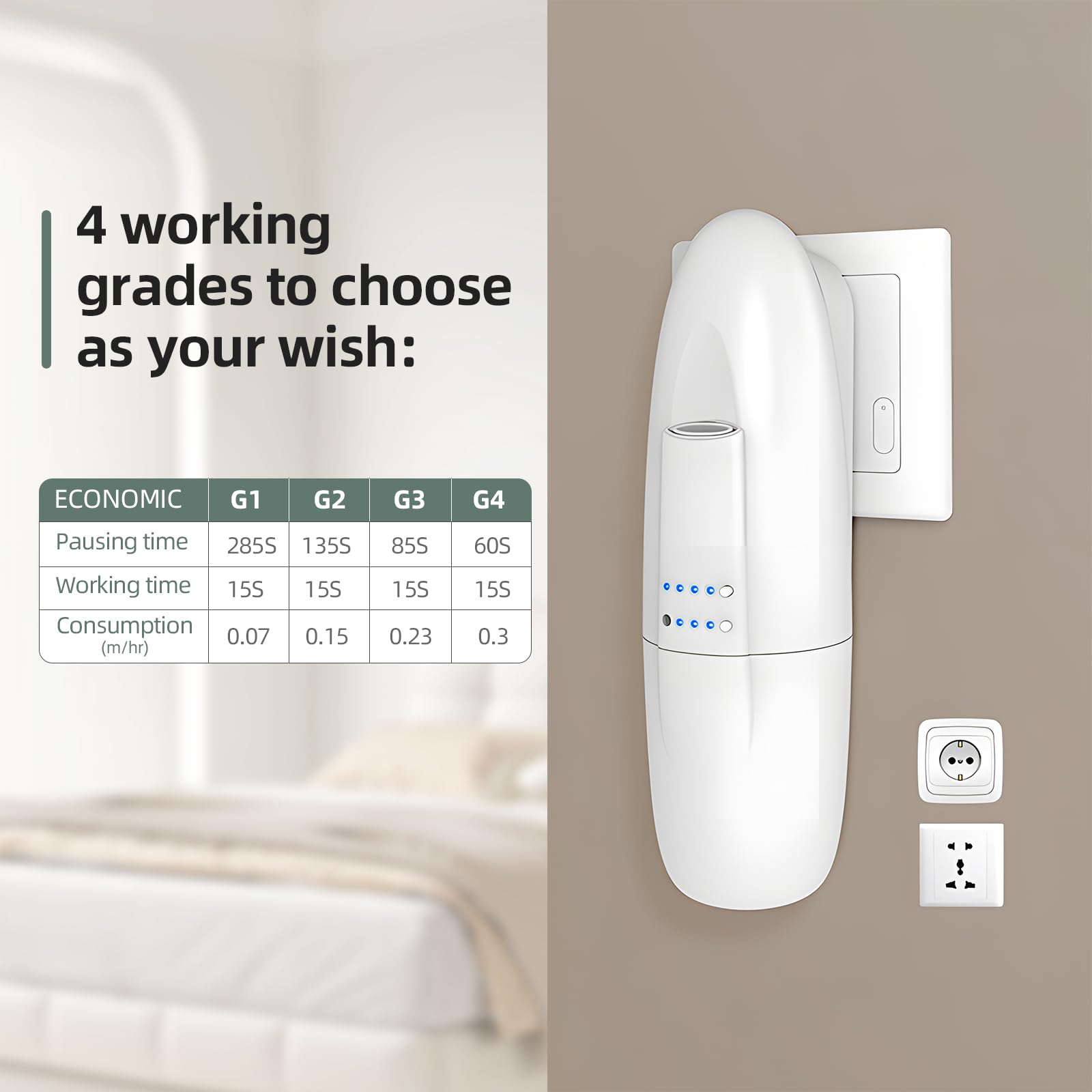 ScentiPlus diffuser placed in a home office or spa setting