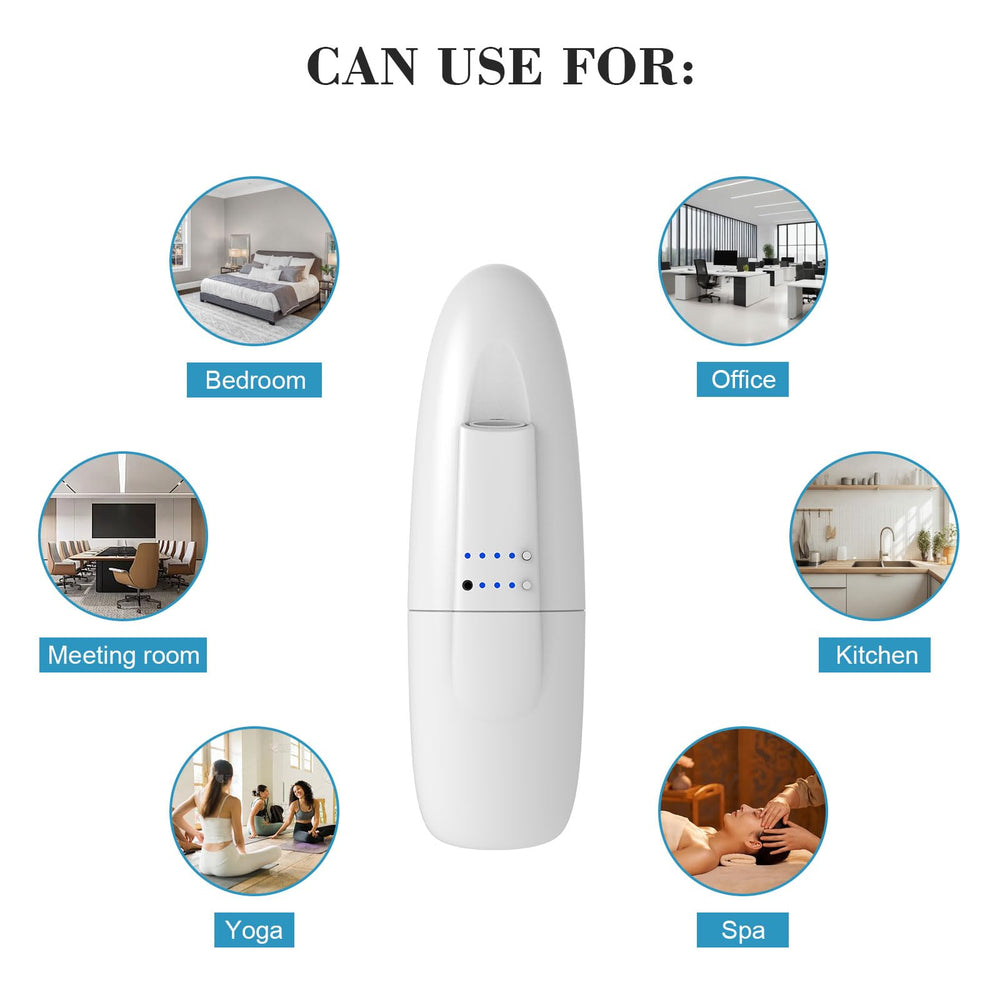 Scentiplus diffuser in a spa room creating tranquil ambience