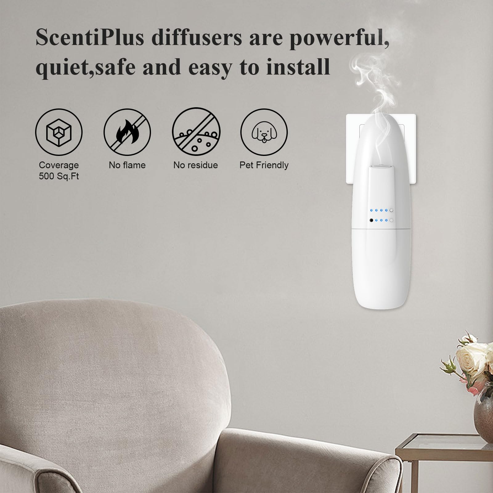 Scentiplus two-pack packaging for easy aroma setup