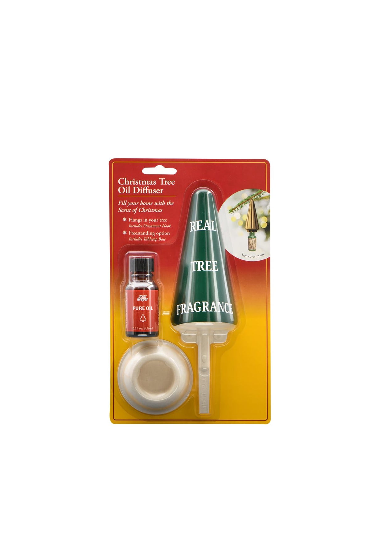 ScentKeeper Christmas Tree Diffuser with 1/2 oz oil - front view