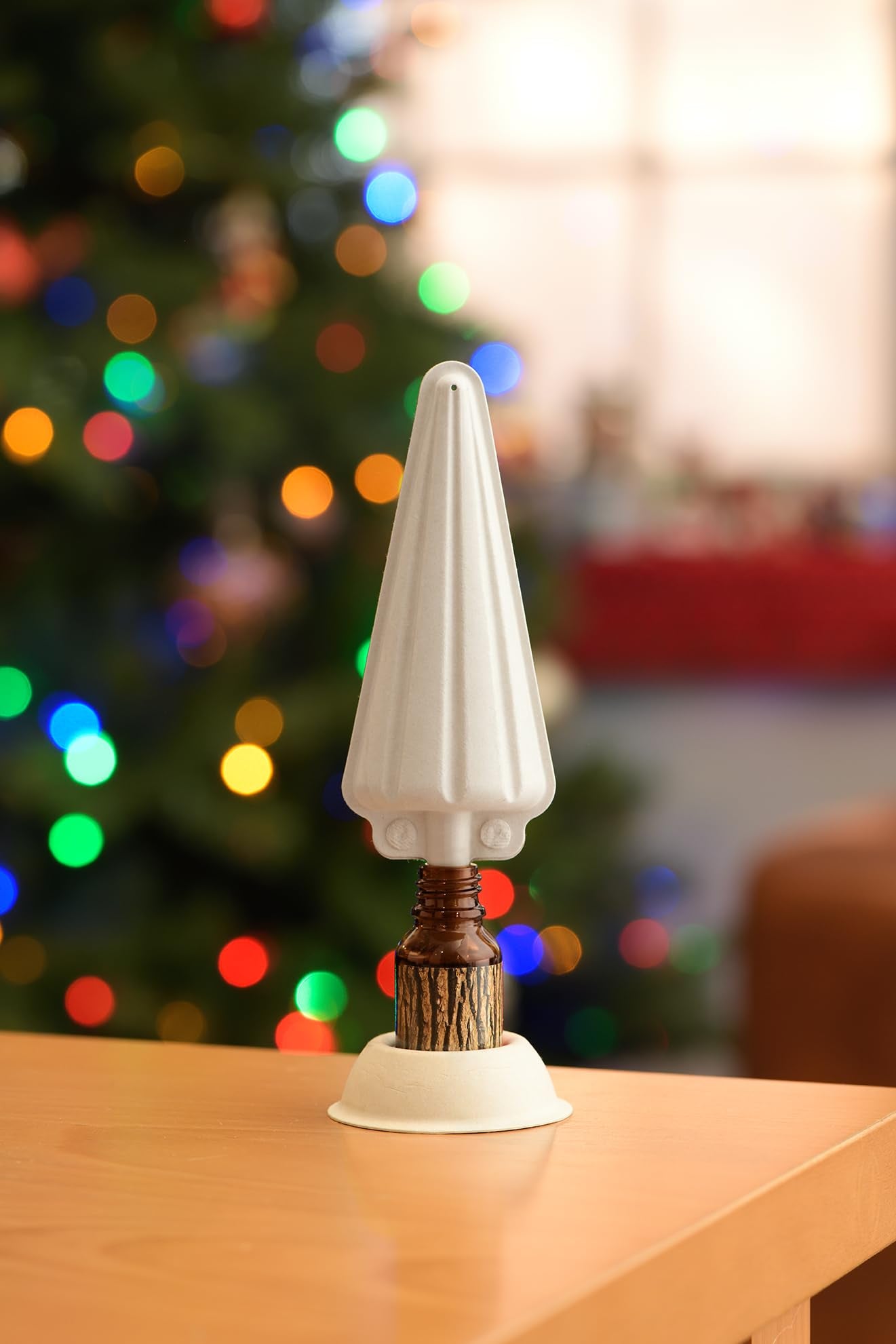 Close-up of ScentKeeper diffuser oil bottle - side view