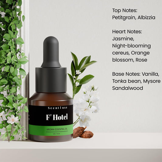Scentluxe F'Hotel bottle cap – precise dosing for safe home use.