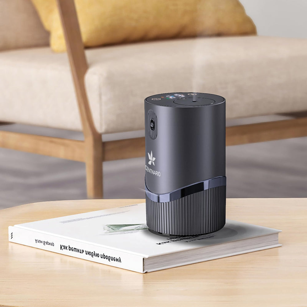 SCENTNARIO anti-tipping 45deg design diffuser prevents spills while relaxing spaces.