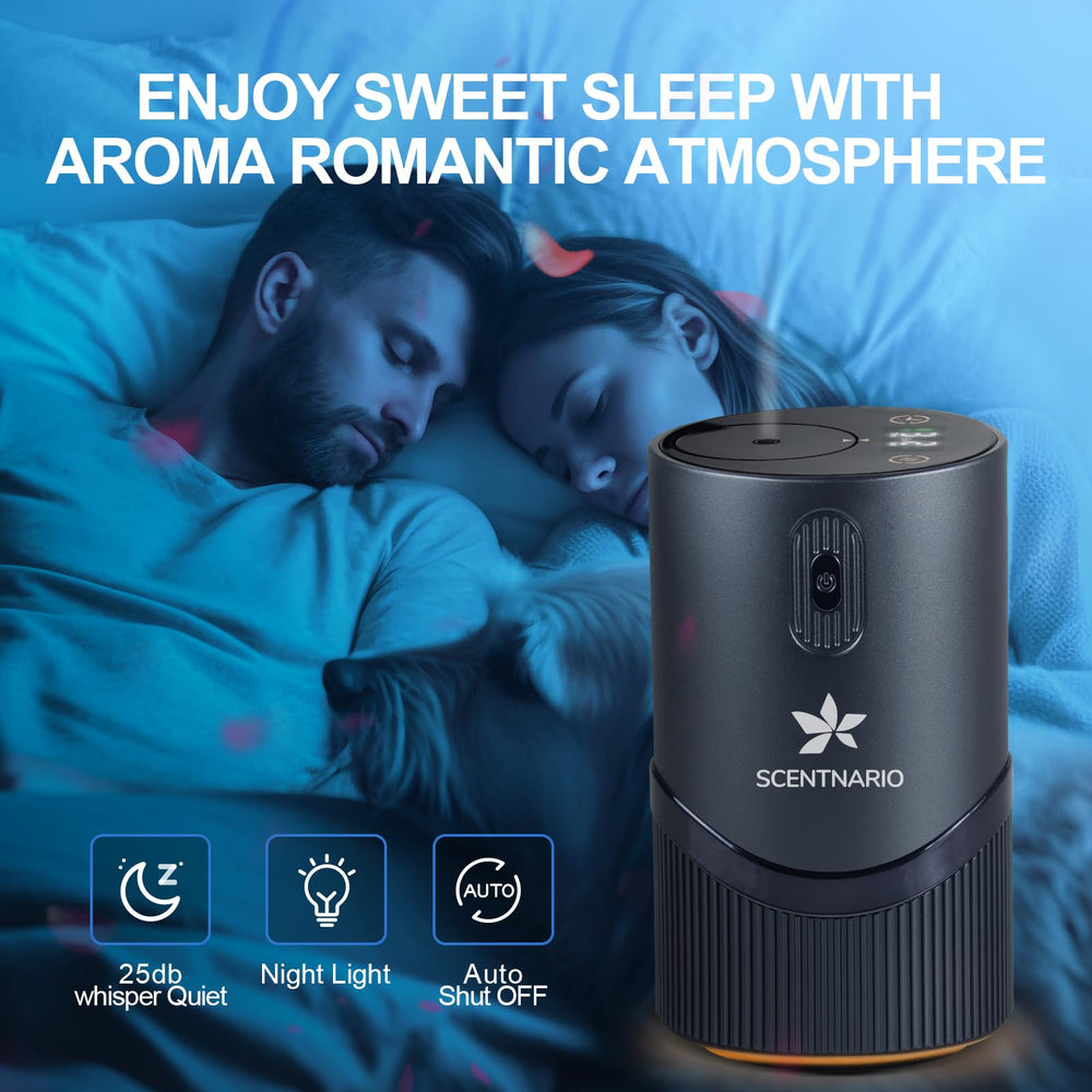 SCENTNARIO timer-4h-6h diffuser enables ambient timing for gatherings.