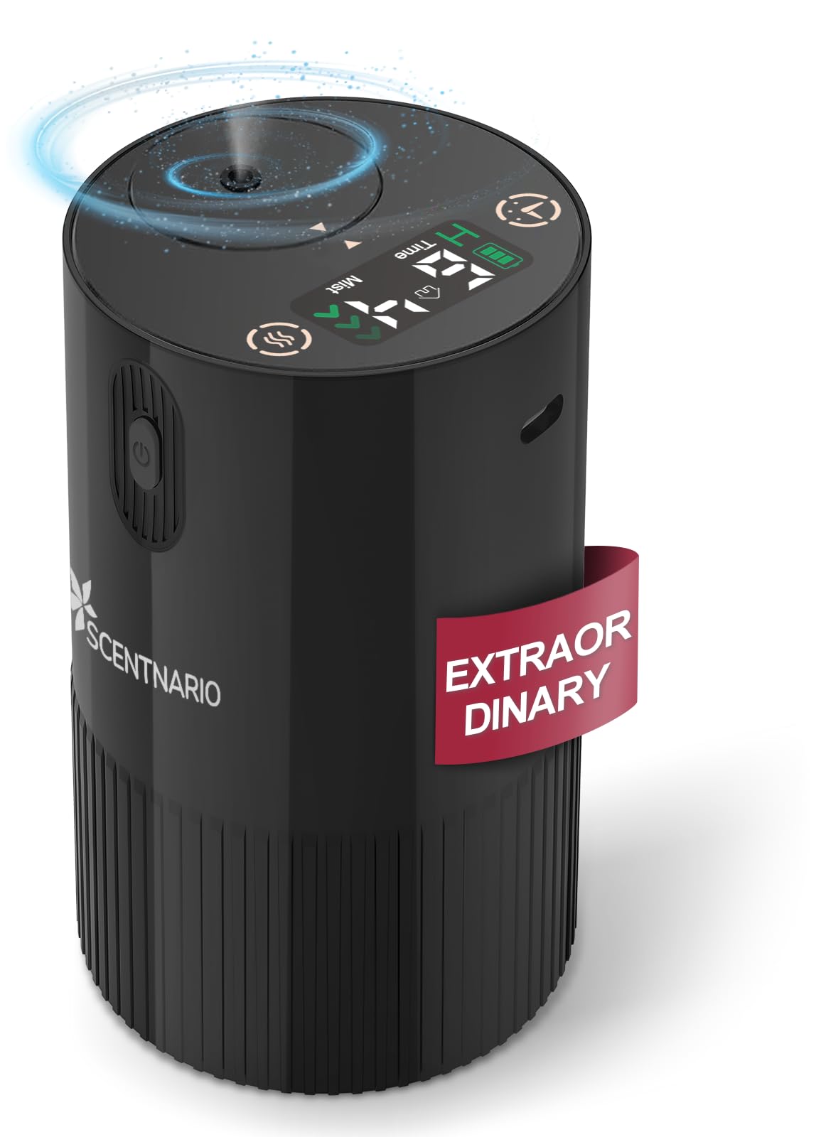 SCENTNARIO waterless diffuser front view, compact aroma diffuser for home use