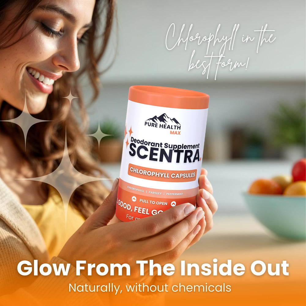 Scentra packaging highlighting gut health support
