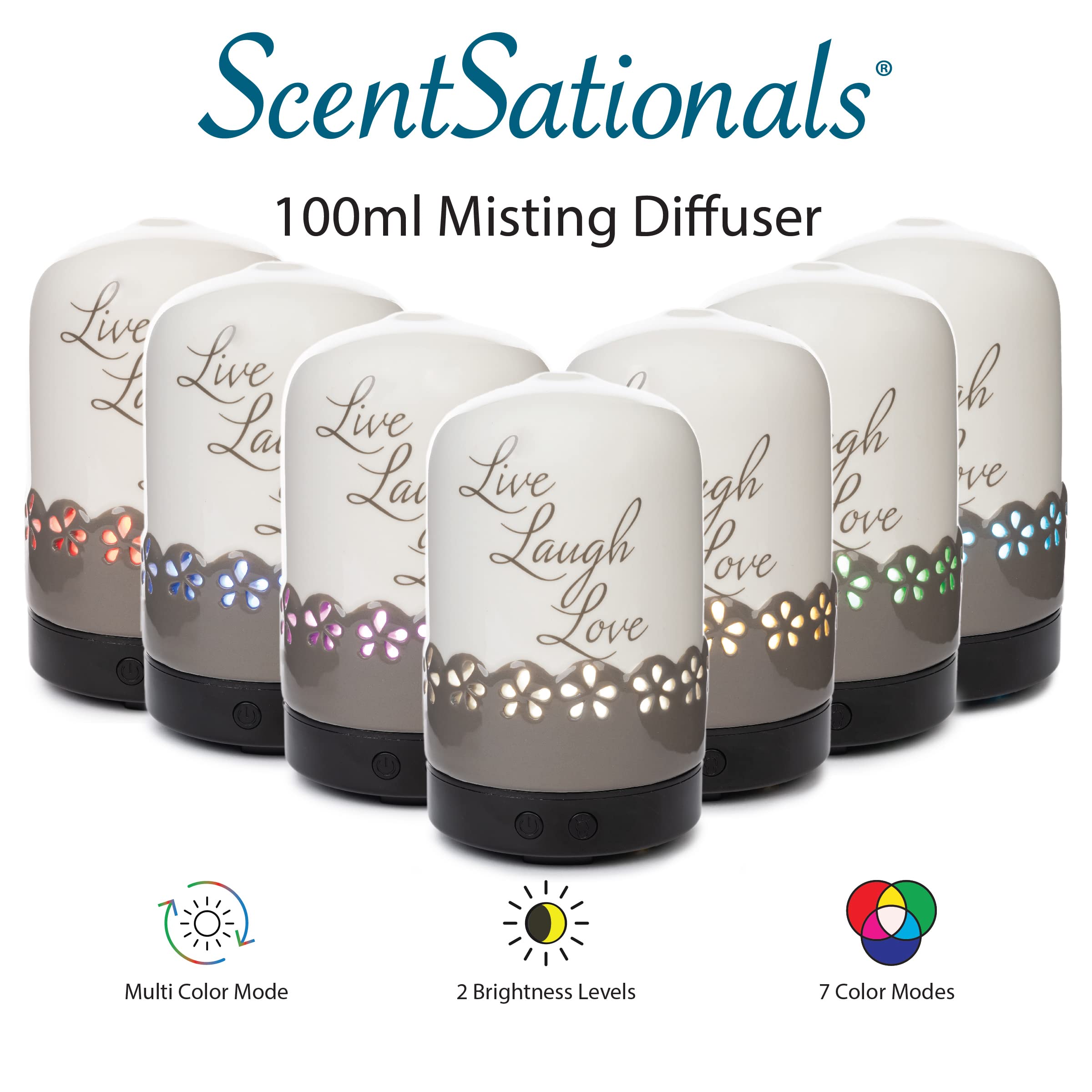ScentSationals Sentiments diffuser oil-pour supports scented oils to customize mood and scent.