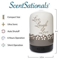 ScentSationals Sentiments diffuser water-fill-max line indicates simple setup for continuous fragrance.