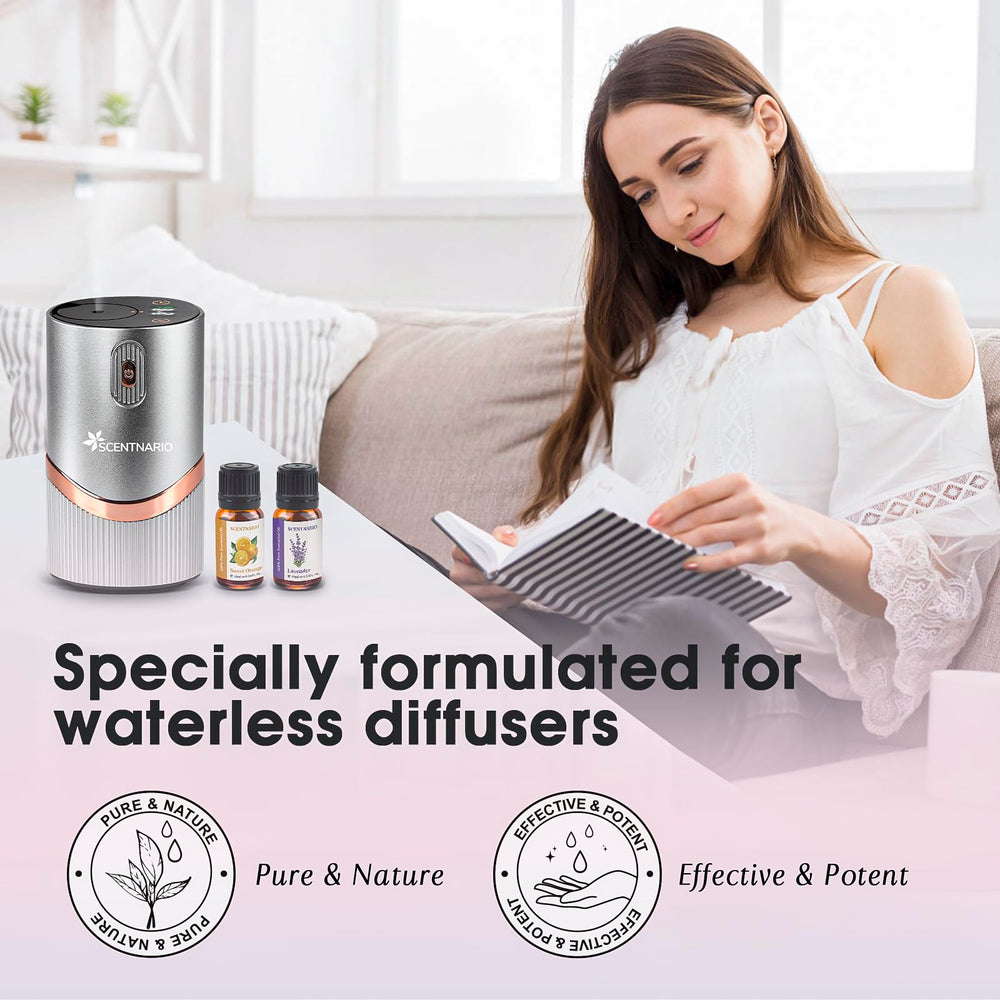 SCENTNARIO essential oils set sandalwood block close-up for skin-friendly grounding.