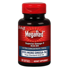 Schiff MegaRed Krill Oil 750mg Softgels bottle close-up