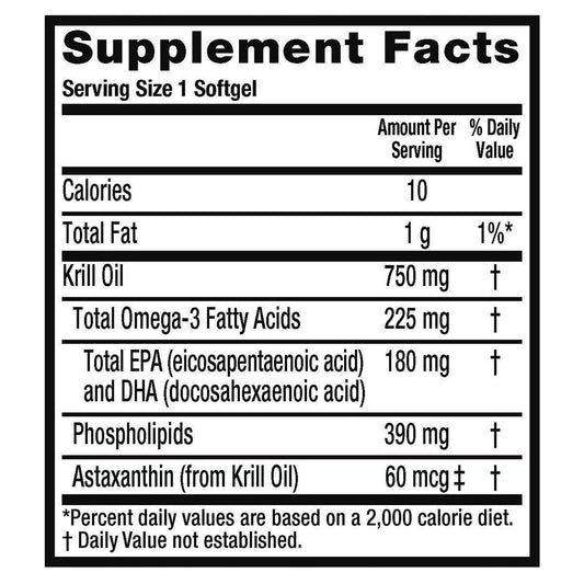 Schiff MegaRed Krill Oil High Concentration 750mg Softgels packaging