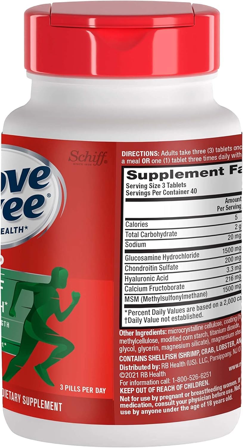 Glucosamine FruiteX-B and MSM ingredients illustration