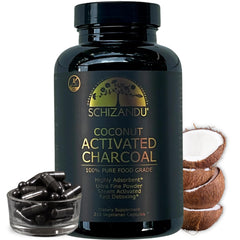 Schizandu Activated Coconut Charcoal Capsules bottle front view