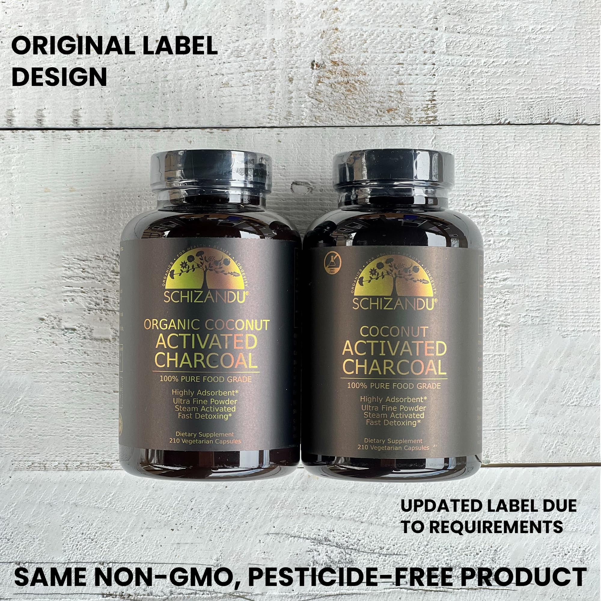 Two capsules shown next to a jar for scale