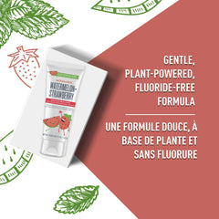 Packaging for Schmidt's Kids Watermelon + Strawberry fluoride-free toothpaste