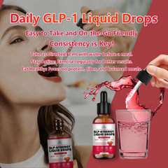 Pouring GLP-1 Drops into a glass of water