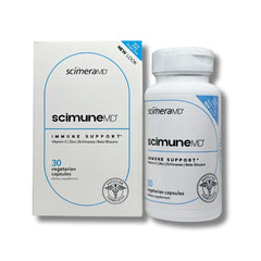 Scimune Immune Support bottle front label with ScimeraMD branding