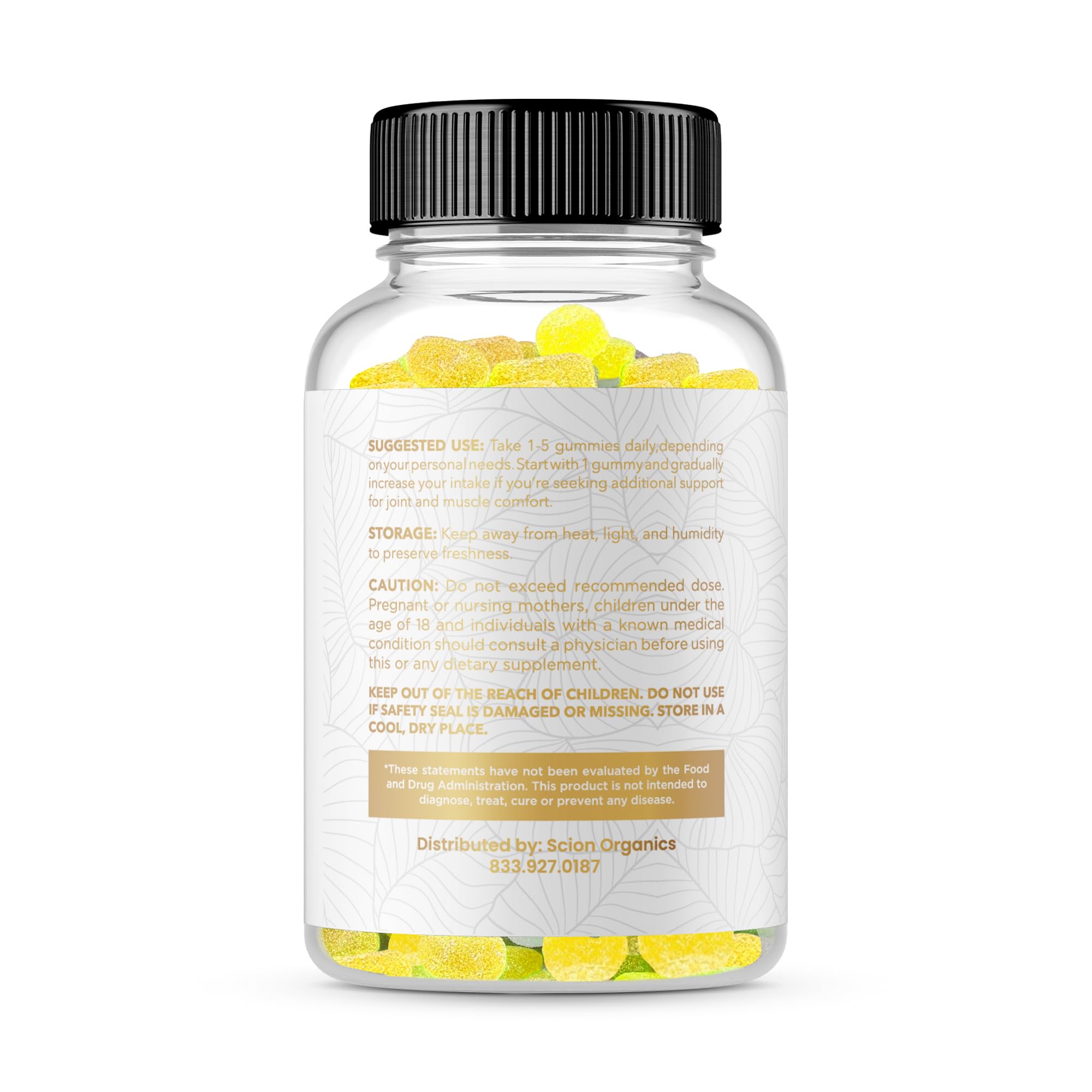 Back label with nutrition details