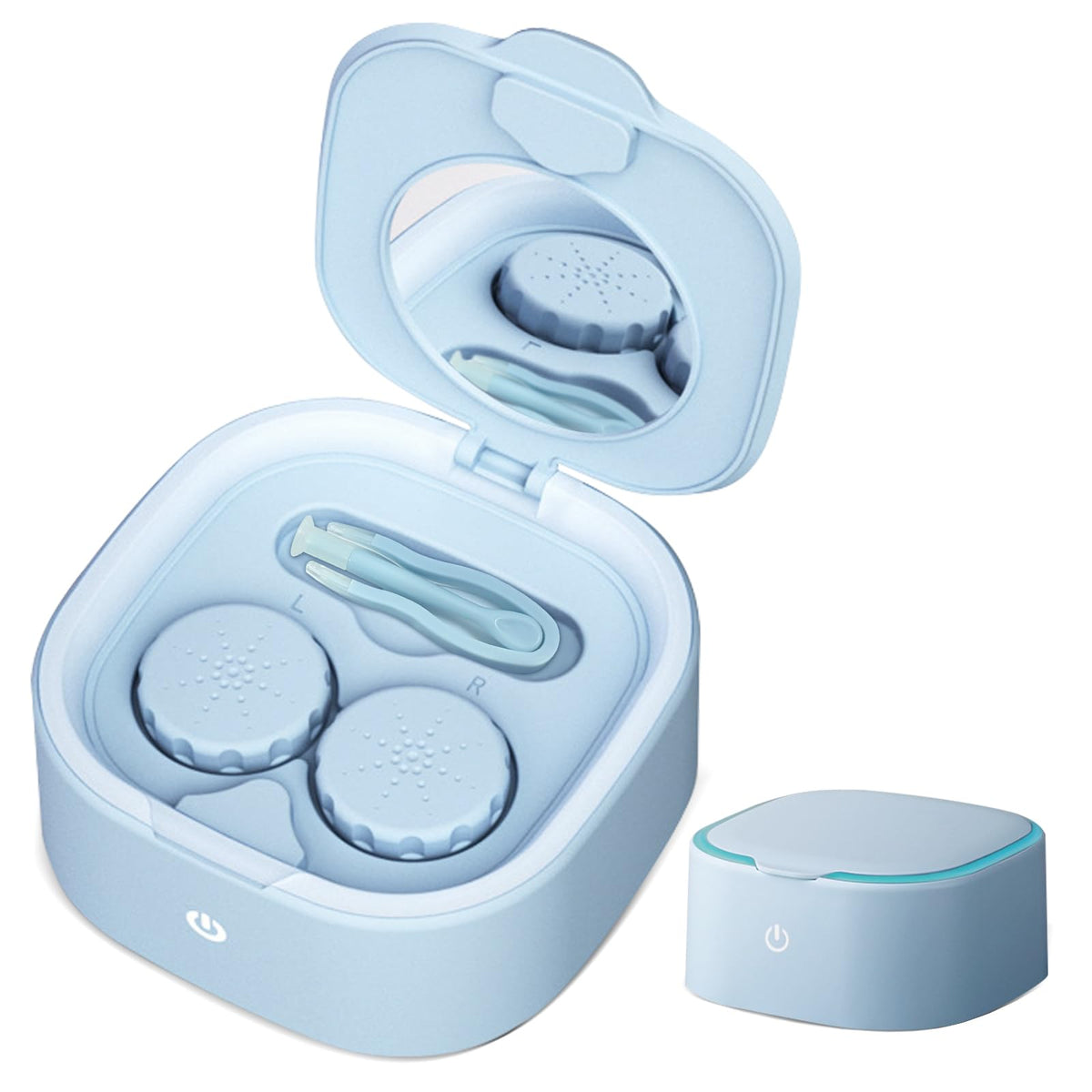 Ultrasonic scleral lens cleaner at 1700 kHz for thorough cleaning