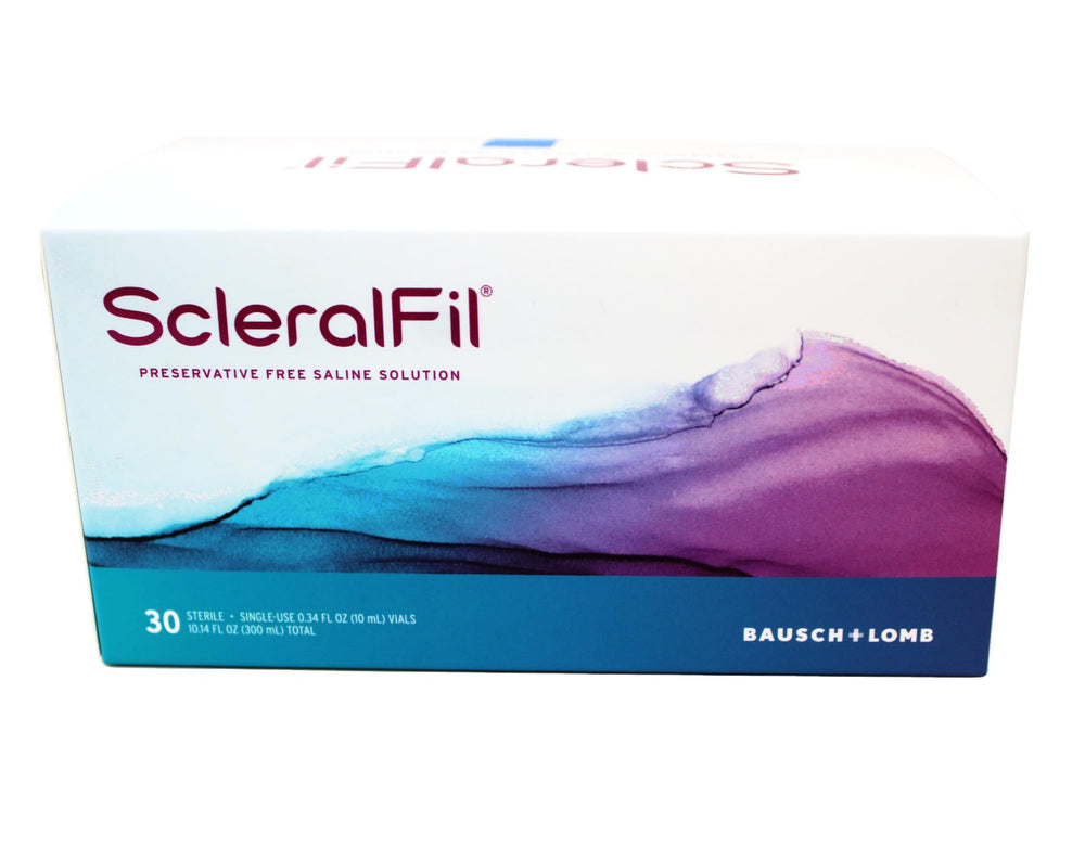Using ScleralFil saline to rinse and insert lenses