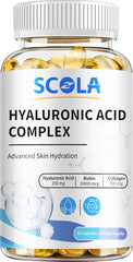 SCOLA Hyaluronic Acid Capsules packaging and bottle