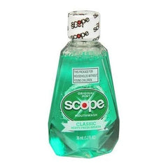 Scope Original Mint Mouthwash Travel Size bottle with packaging