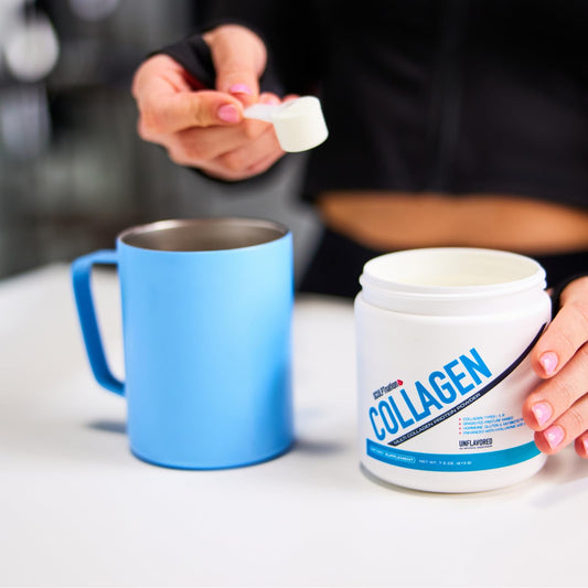 Back view showing nutrition facts on Sculpt Nation Collagen powder tub