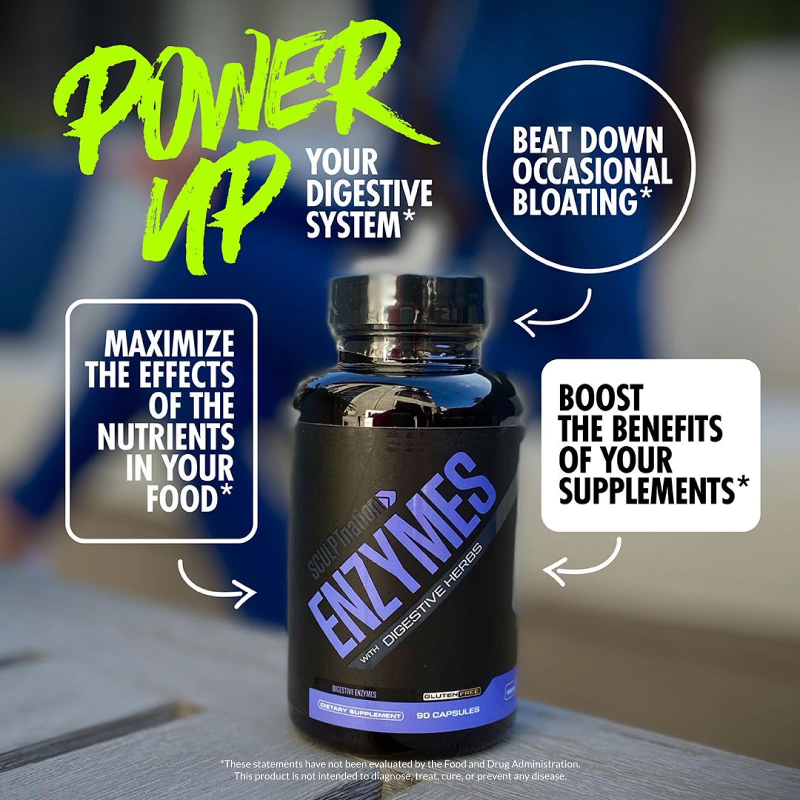 Close-up of the Digestive Enzymes bottle label