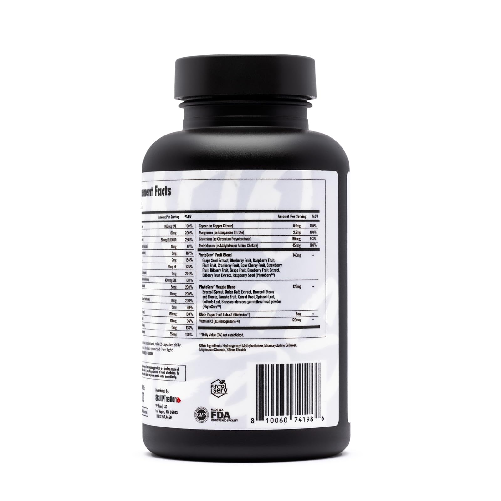 60-count bottle packaging and label