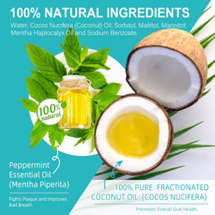 Alcohol free natural ingredients with peppermint