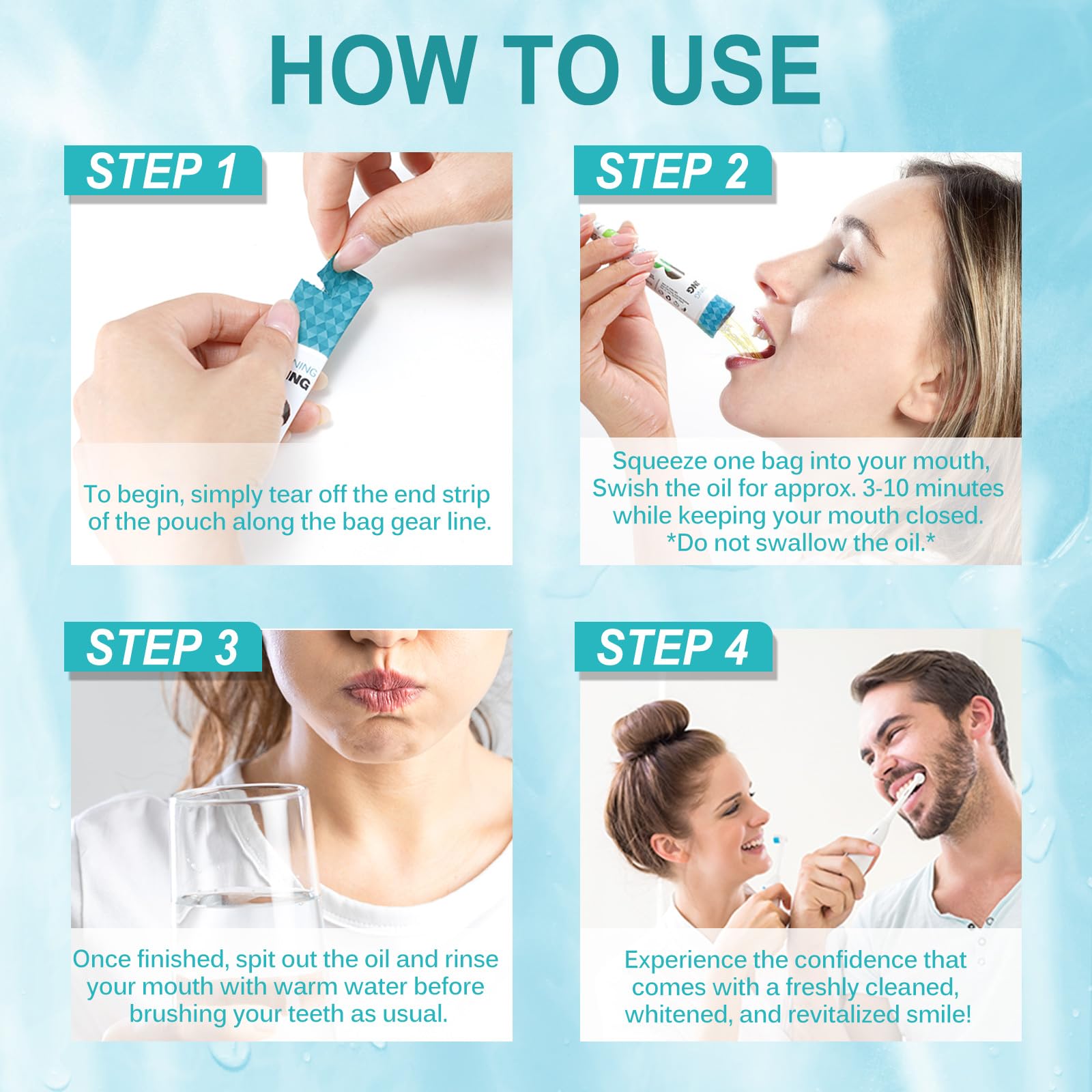 Mint oil pulling mouthwash with coconut oil