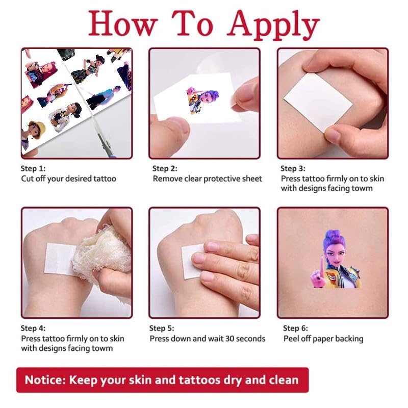 SDONY Demon tattoos sheet 5 is easy to apply and remove with water.